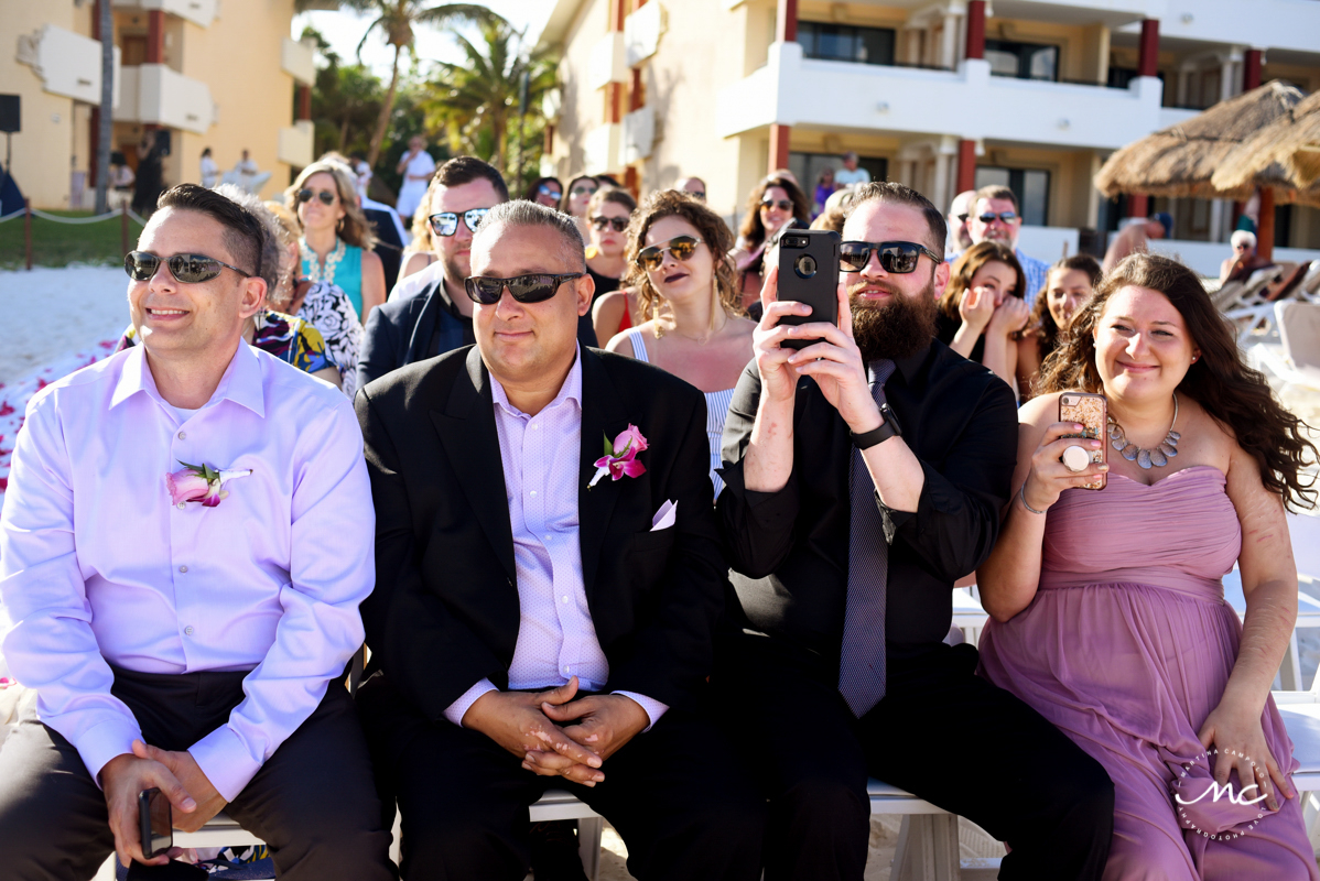 Wedding guests at Now Sapphire Riviera Cancun, Mexico. Martina Campolo Photography