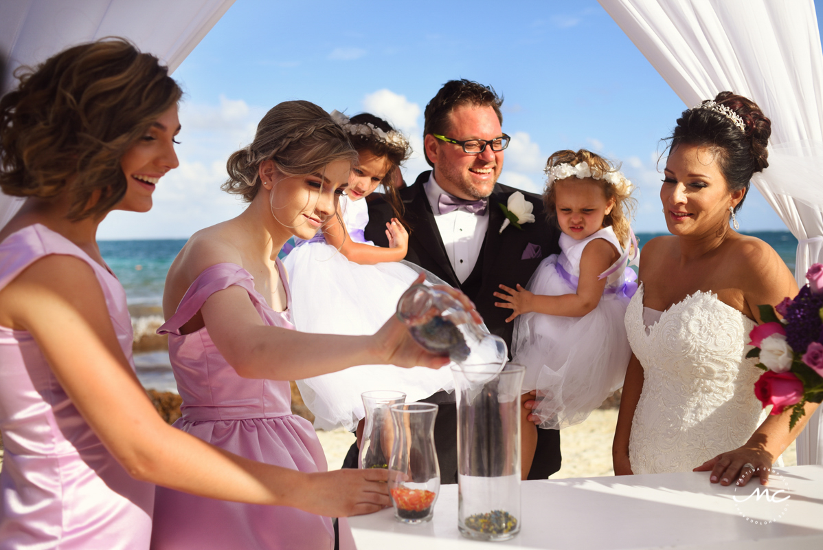 Unity glass ceremony at Now Sapphire Riviera Cancun Wedding by Martina Campolo Photography