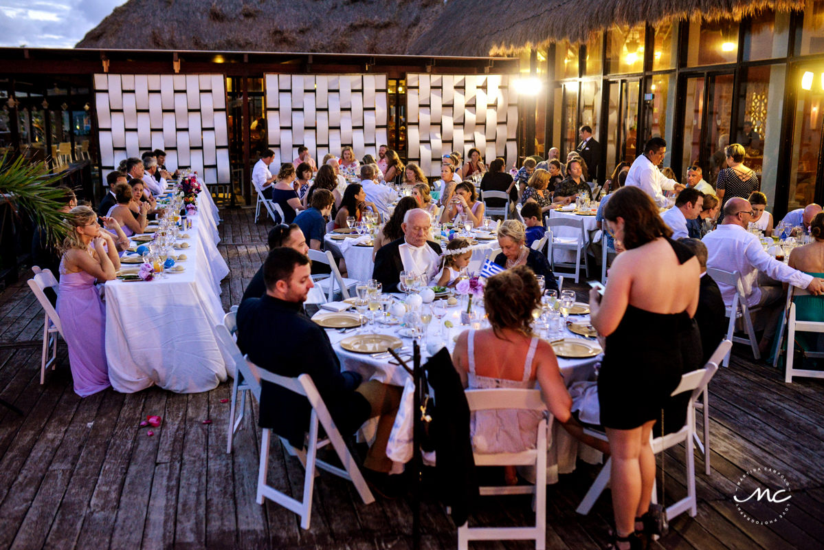 Wedding reception at Tequila Terrace, Now Sapphire, Mexico. Martina Campolo Photography