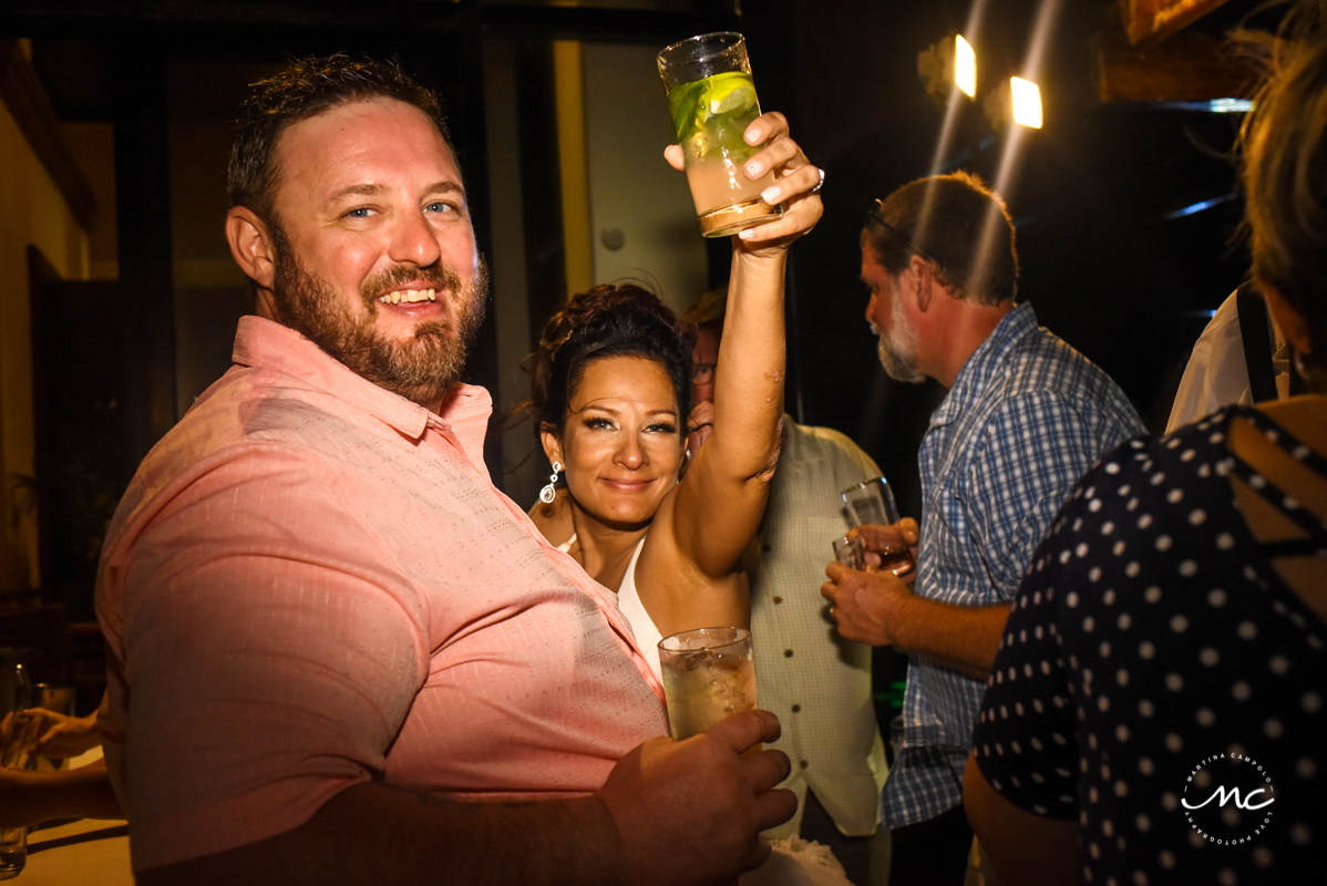 Happy bride at Now Sapphire Riviera Cancun wedding by Martina Campolo Photography