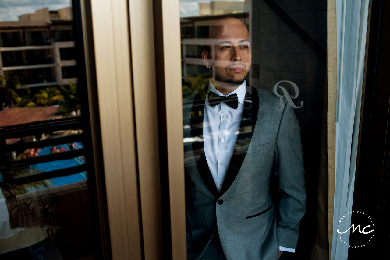 Groom ready. Royalton Riviera Cancun Gay Wedding in Mexico. Martina Campolo Photography