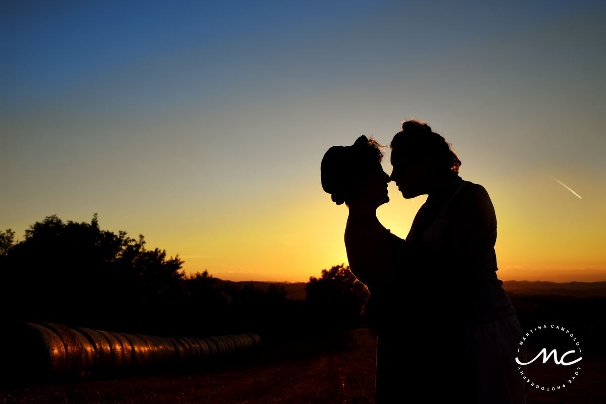 Same sex engagement Portraits. Silhouettes in Alessandria, Italy. Martina Campolo Photographer