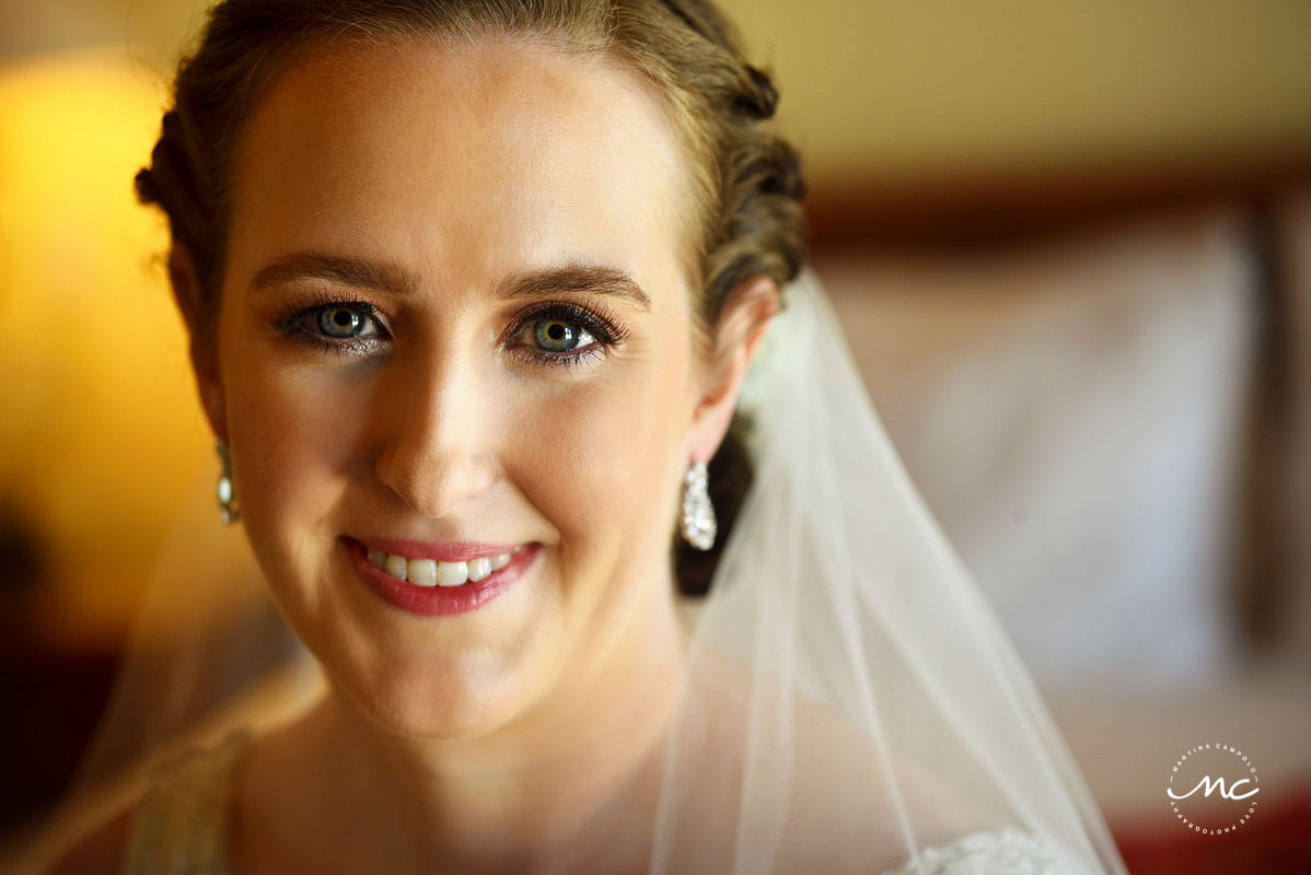 Bridal natural makeup look for an Hacienda del Mar wedding in Mexico. Martina Campolo Photography