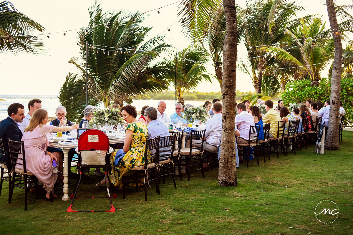 Garden wedding reception at Hacienda del Mar, Riviera Maya, Mexico. Martina Campolo Photography